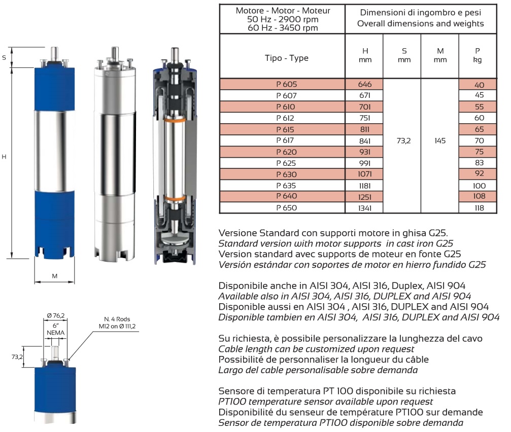 Moteur 6 pouces 2