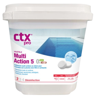 Chlore multi-action en galet CTX 376  Seau 5 kg