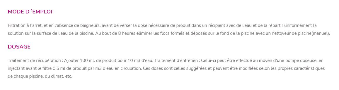 Screenshot 2025 07 22 at 11 03 32 Produits chimiques pour piscines CTX 41 Flocculant liquid Floculants
