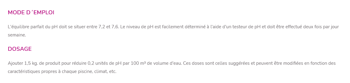 Screenshot 2025 07 22 at 11 36 05 Produits chimiques pour piscines CTX 10 pH Minus granulate Régulateurs