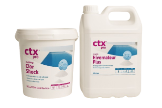 Kit hivernage piscine avec chlore stabilis : CTX 200 et CTX 556