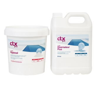 Kit hivernage piscine avec chlore non stabilis : CTX 120 et CTX 556