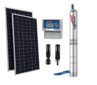Kit complet pompes immerg�es solaires 4'' avec panneaux solaires PEDROLLO - FLUID SOLAR 